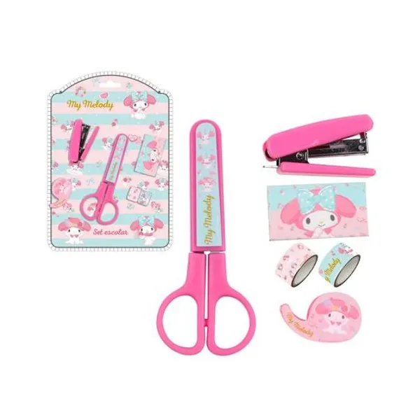 Set escolar sanrio my melody 6 piezas en blister 17x24 cm Cresko