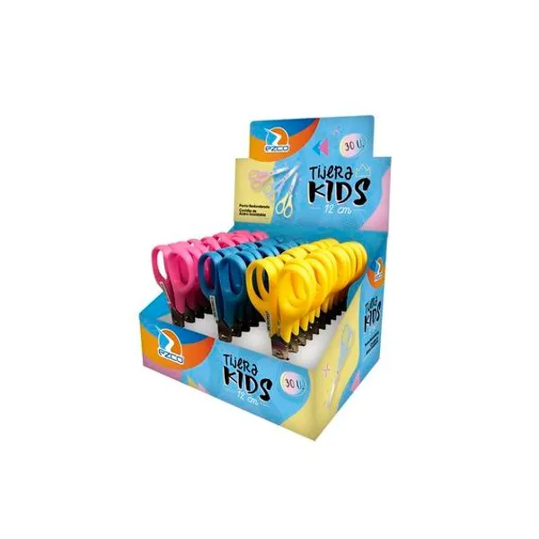 Tijera escolar kids 12 cm x1 colores surtidos Ezco