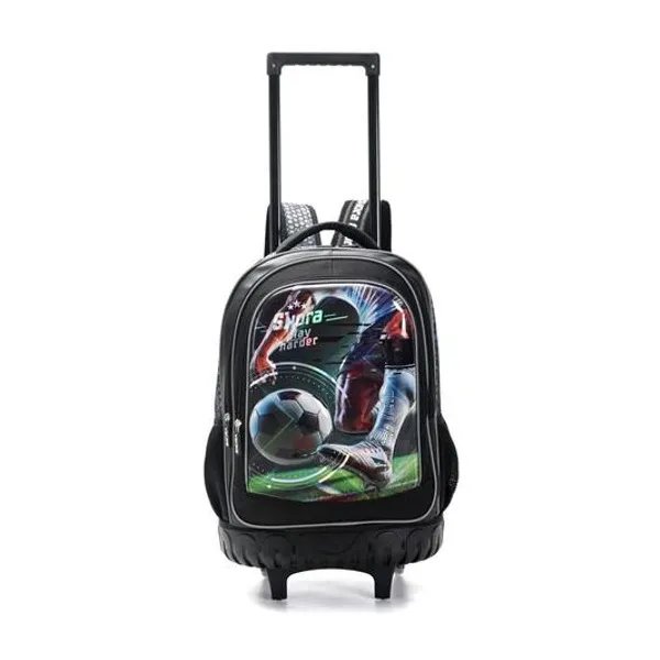 Mochila 18" con carro lest play fútbol con llavero