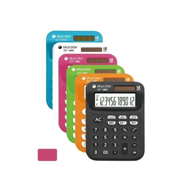 Calculadora skycolor ct6n 12 digitos rosa (110 x80 mm)