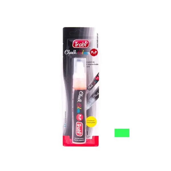 Marcador trabi chalk glass (tiza) para rect.15 mmfluo verde