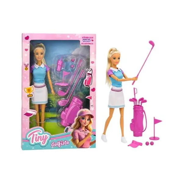 Muñeca Tiny golf 8pzs en caja 20x32x5.5 cm