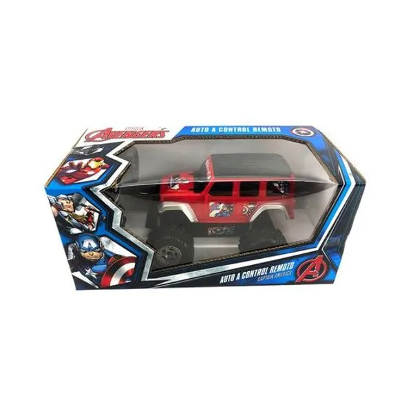 Jeep a radio control capitan América en caja 30x14x15 cm