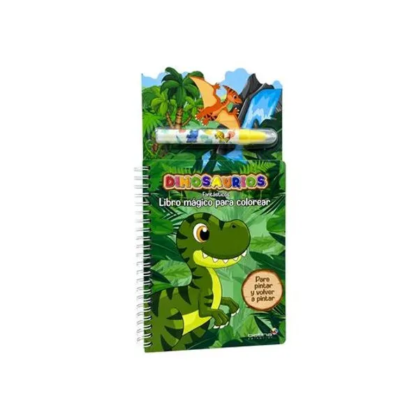 Libro mágico para pintar con agua dinosaurios: fantasticos 14x27 cm