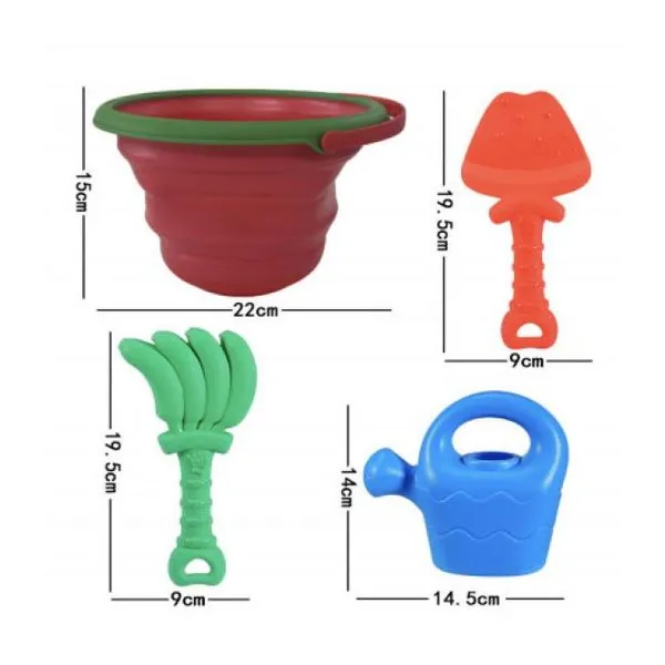 Set de playa con regadera. 4 piezas