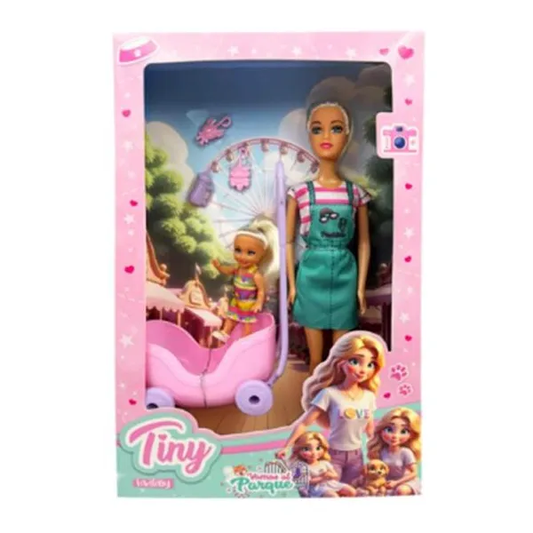 Muñeca Tiny paseo con accesorios 33 21 cm
