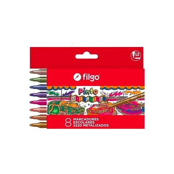 Marcador escolar metal Pinto 2220 caja x8 Filgo