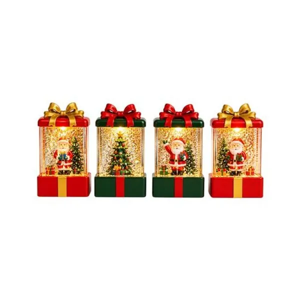 Adorno regalo navideño con luz 7x4x11 cm x1 modelos surtidos