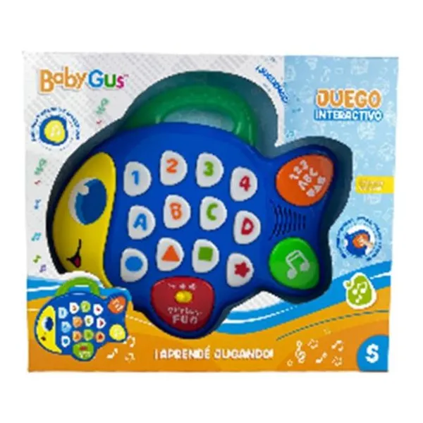 Pecesito interactivo para bebés con luz y sonido 30 22 cm