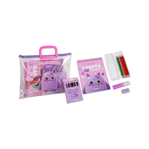 Set para pintar monster lila 39x24x2 cm chimola