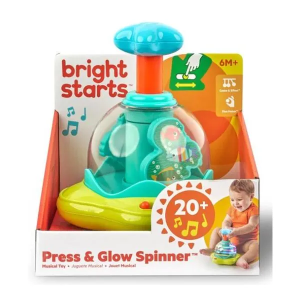 Bright starts press n glow spinner