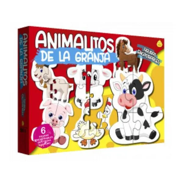 Rompecabezas: 4p animalitos de la granja
