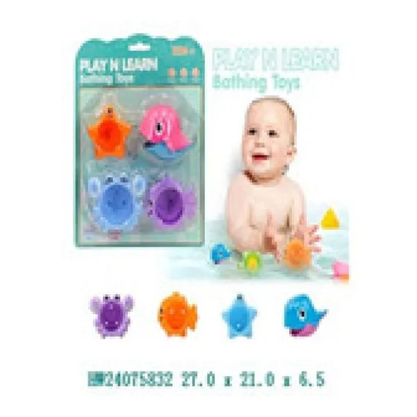 Animales acuaticos x4 en blister
