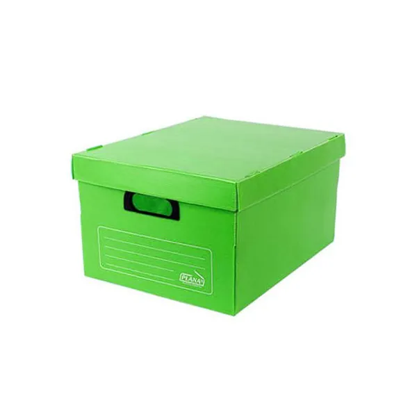 Caja plástico microc.plana n.° 804 con tapa verde 45,5x35,5x25,5 cm