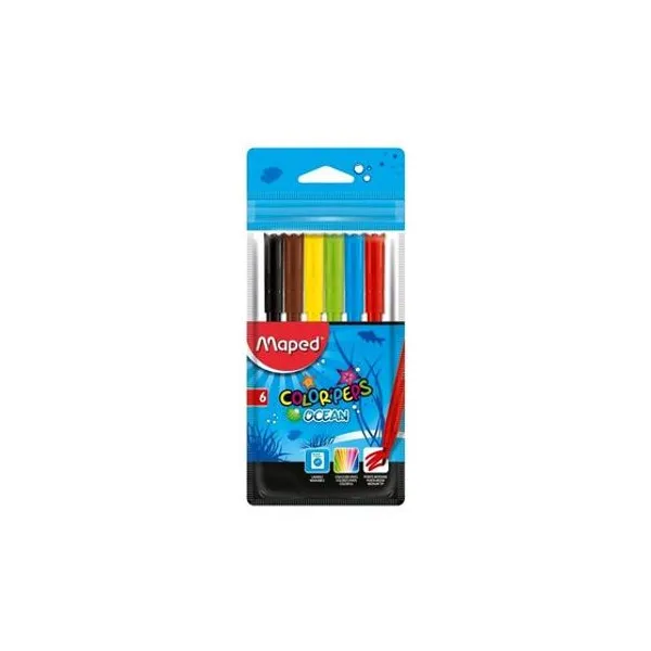 Marcador al agua color peps ocean blister x6 Maped