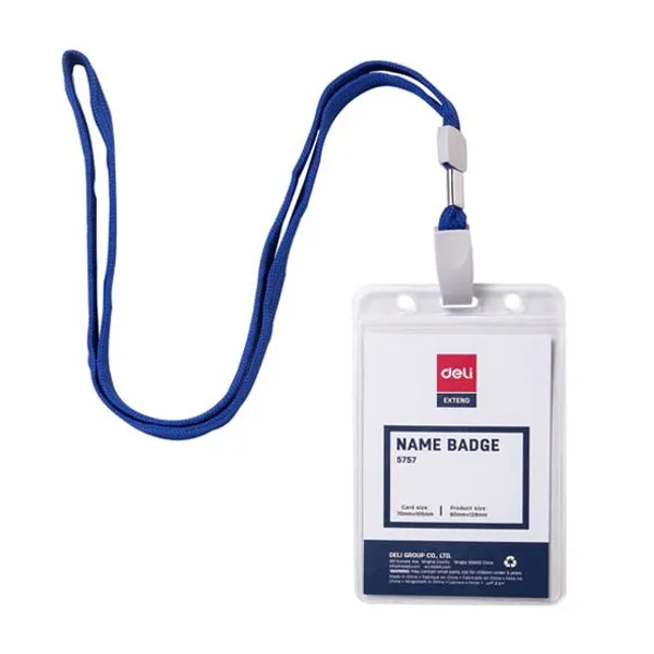 Identificador deli extend vertical con cordon y broche x50 unid.