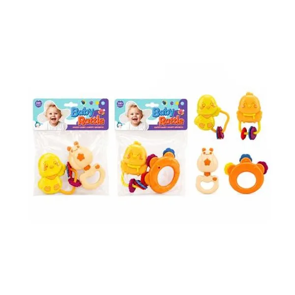 Set de sonajeros 8x12x4 cm x2 en bolsa modelos surtidos