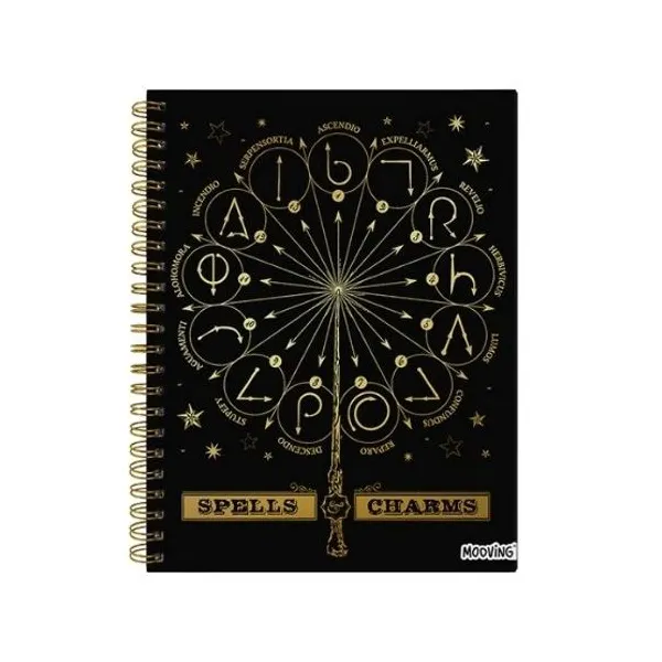 Cuaderno espiral a4 Mooving harry potter t/dura 96 hs.raya