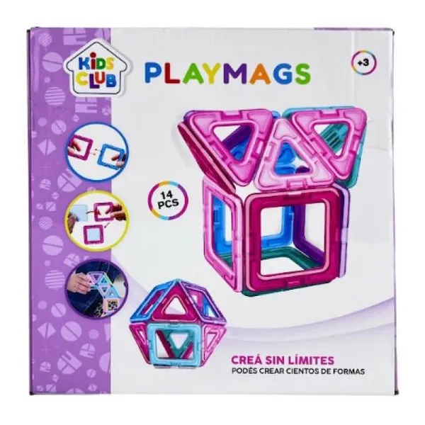 Juego de bloques magneticos 14 pzas 22 x22 x5 cm