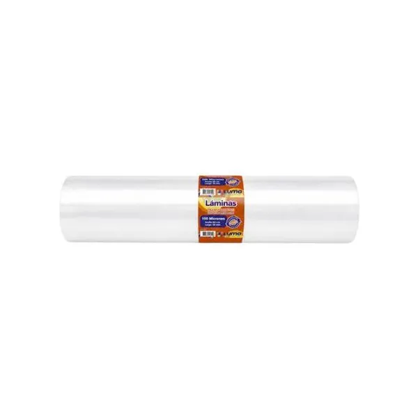 Rollo lamina nylon transparente 120cmx50 mts 100 micrones luma