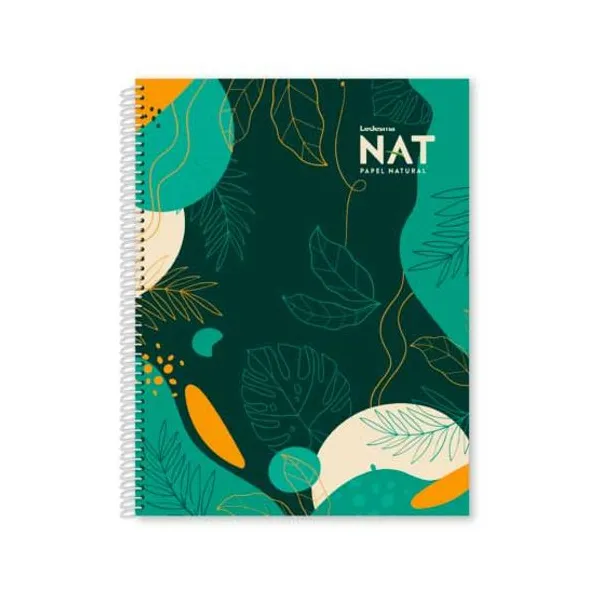 Cuaderno espiral carta Ledesma nat a4 t/semi rigida 80 hs.raya