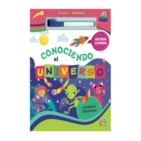 Juego y aprendo. conociendo el universo ( marcador que escribe y borra)