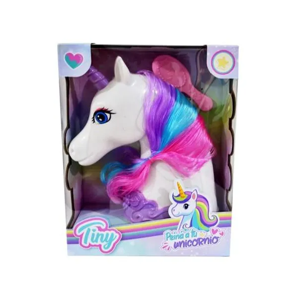 Unicornio para peinar con accesorios en caja 21x26x10 cm