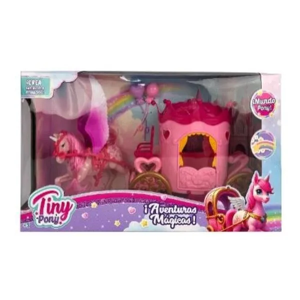 Unicornio con carruaje de princesas Tiny