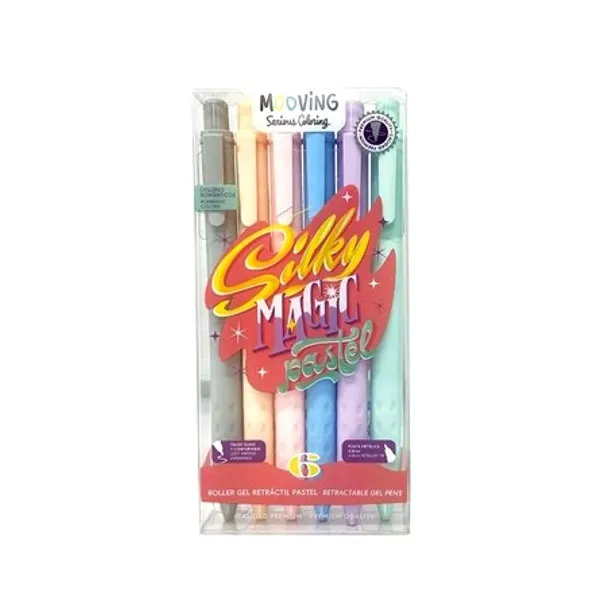 Roller retractil Mooving gel pastel x6 unid.