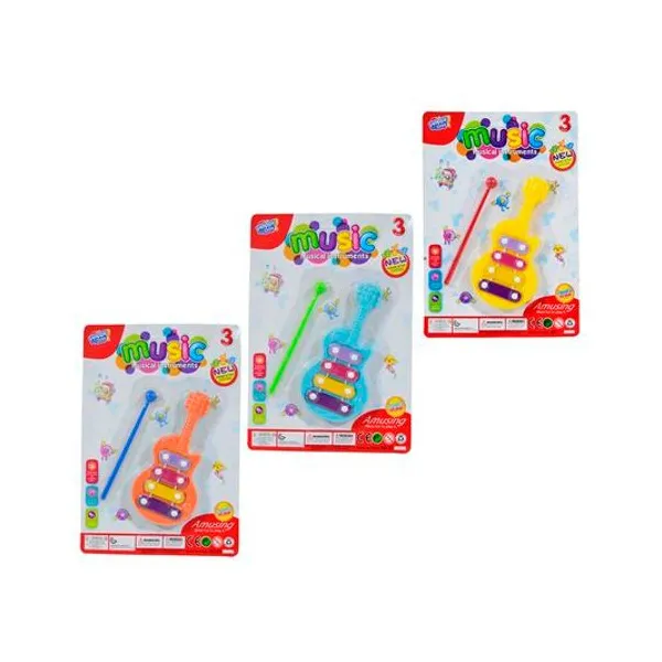 Xilofono infantil guitarra en blister 17x25 cm - ab
