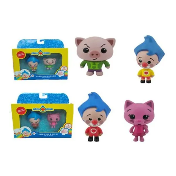 Plim plim figura 7 cm semi articulada x2 . caja 20x5x14 cm