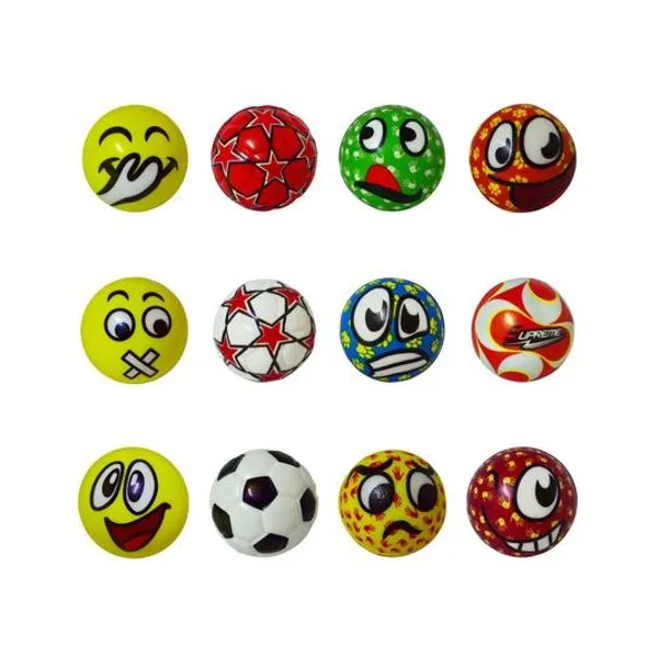 Pelota antiestres 6.3 cm x unidad modelos surtidos