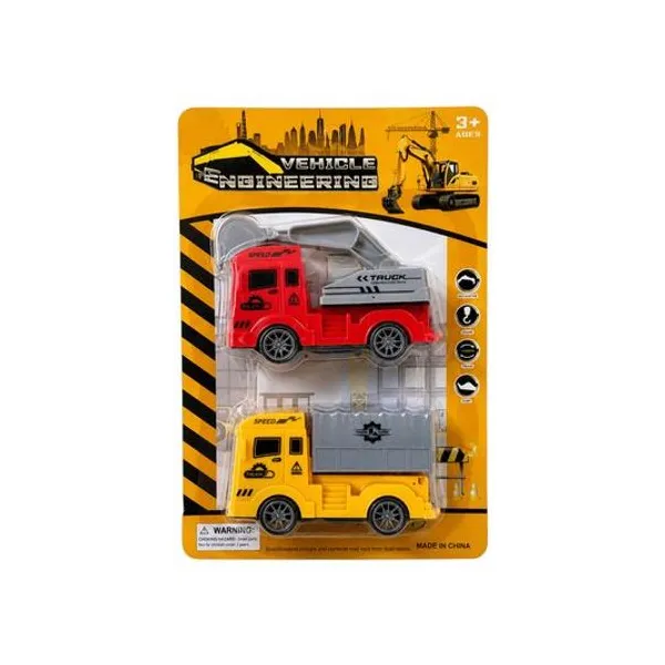 Vehiculo de construccion 8.5 cm x2 en blister 14x21 cm