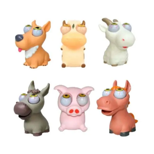 Animales de la granja 11 cm squezee pop eyes