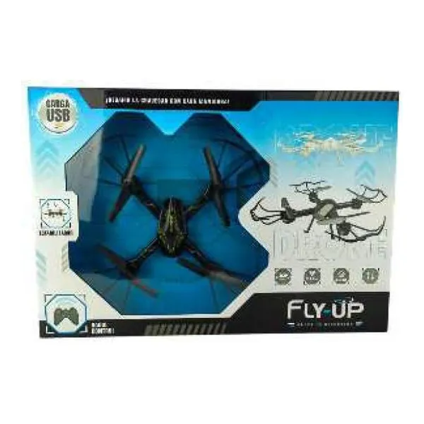 Dron 360° a radio control con estabilizador y luz 2 colores