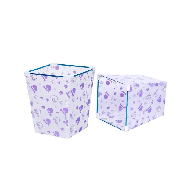 Cesto de residuos papelero desarmable pp 21x21x27.5 cm