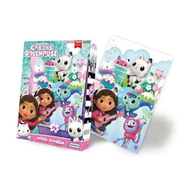 Puzzle 70 piezas gabby dollhouse