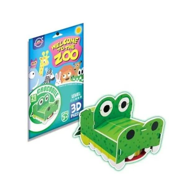 Rompecabezas 3d cocodrilo 21 pcs