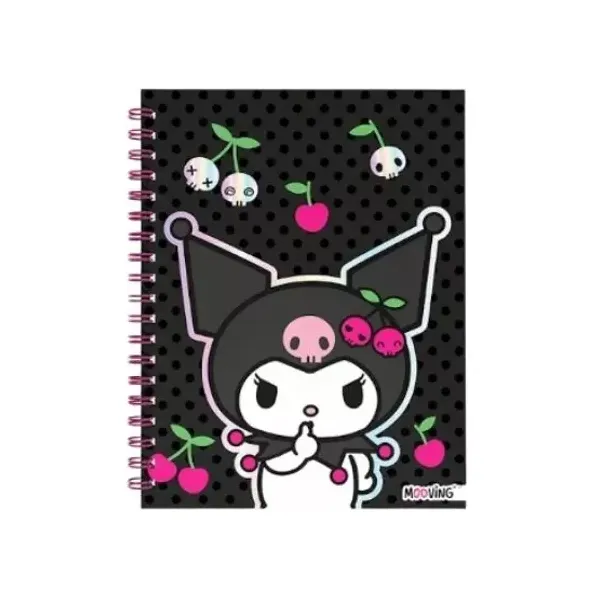 Cuaderno espiral a5 Mooving kuromi t/dura 80 hjs.raya