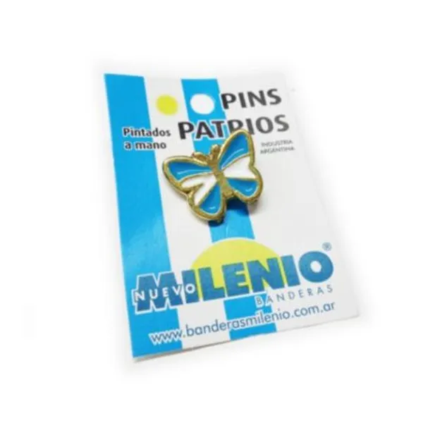 Pin nuevo milenio patrio mariposa x10 unid.