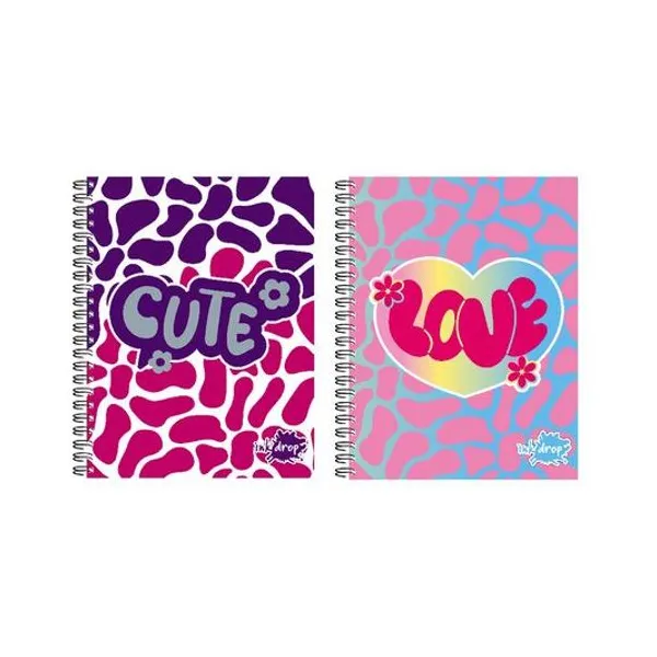 Cuaderno 22x29 cm rayado 80h semi rigido con espiral power x1 modelos surtidos inkdrop