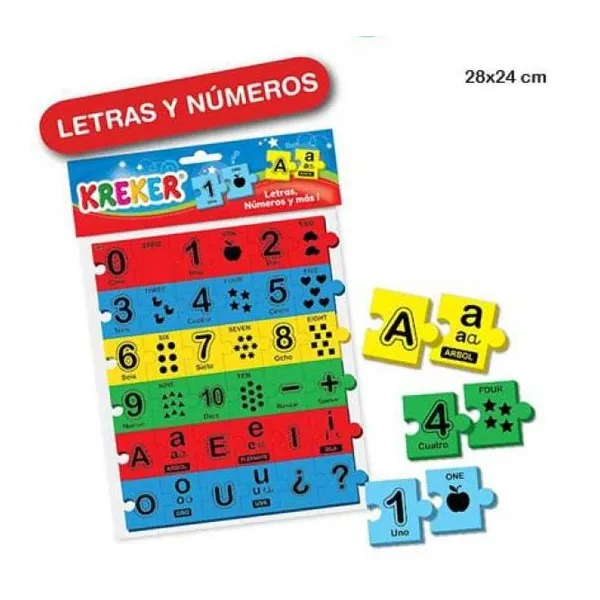 Letras números y mas juego con fichas de goma eva