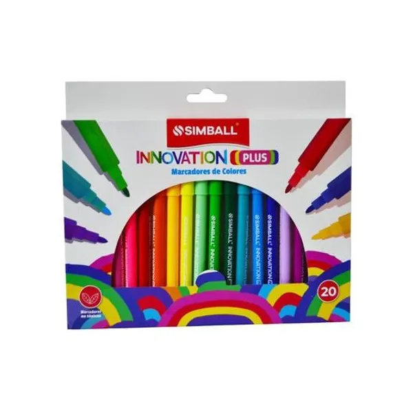 Marcador escolar innovation plus caja x20 unidades Simball
