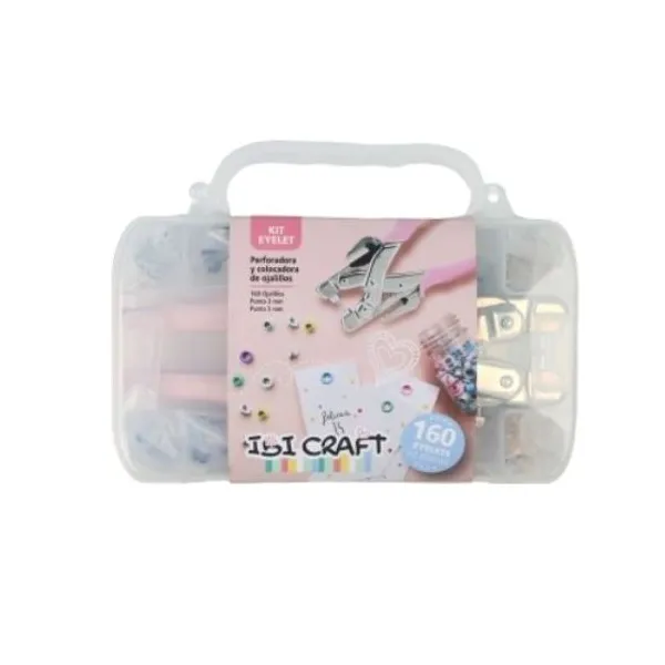 Kit eyelet ibi craft pinza perfora ojalillos 3 y 5 mm