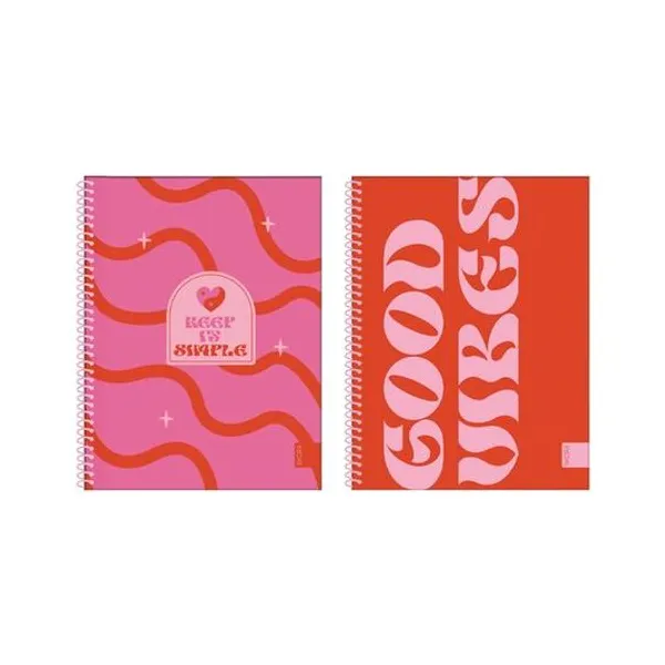 Cuaderno 21x29.7 cuadriculado 80h groovie x1 modelos surtidos Skora