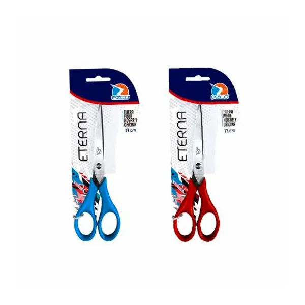 Tijera escolar eterna 17 cm blister x1 color Ezco