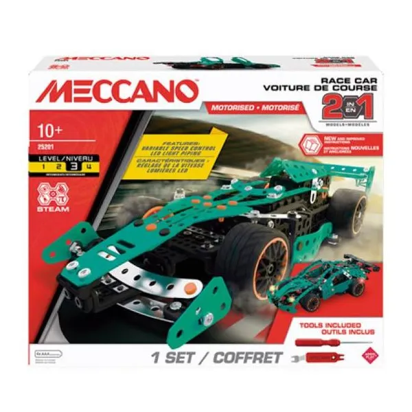 Meccano - super auto de carreras motorizado 2 en 1.