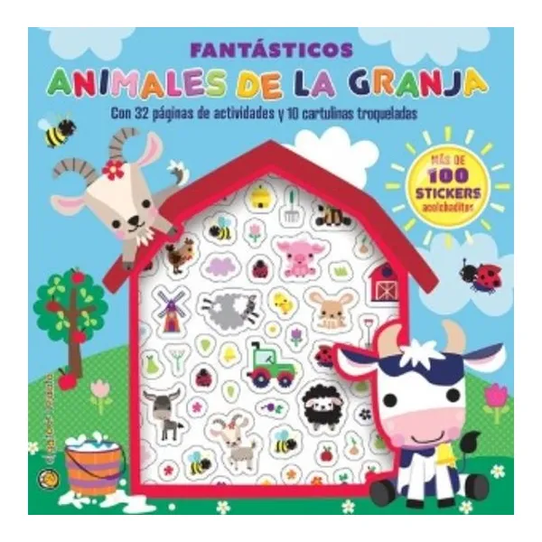 Fantasticos animales de la granja con 100 stickers