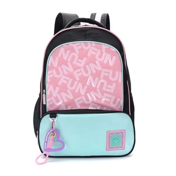Mochila 18" espalda cromatico fun negro Skora