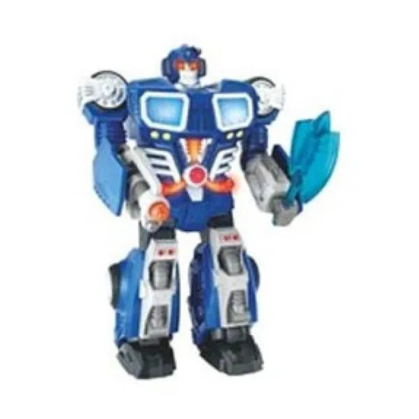 Transformers m.a.r.s. autotron blue 35 cm con luz y sonido, camina,articulados